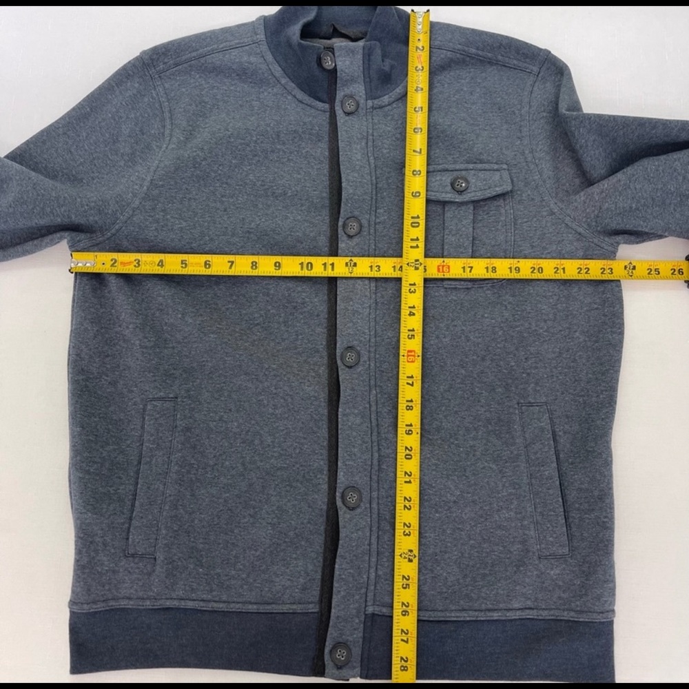🌟Sold BANANA REPUBLIC long sleeve sweater Men’s shirt jacket sweater Blue zipXL - Picture 9 of 9